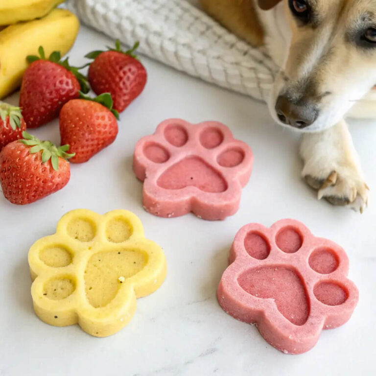 Three Ingredient Banana Strawberry Dog Treats