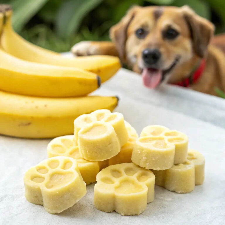 Frozen Dog Treats with Banana for a Healthy Snack