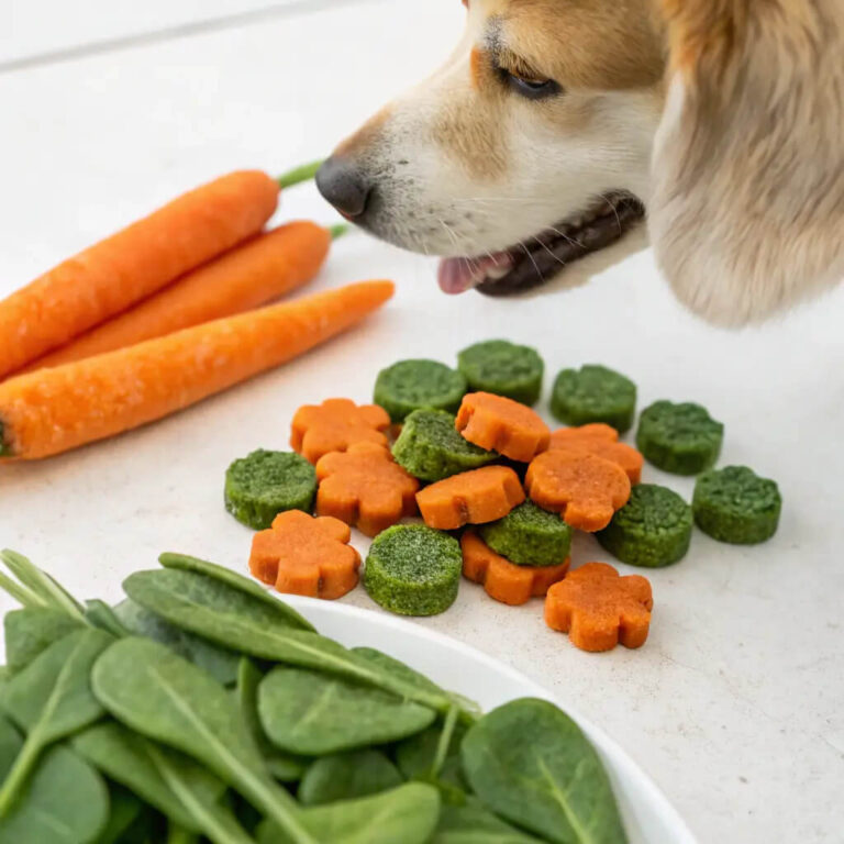 Carrot Spinach Dog Treats for a Wholesome Snack