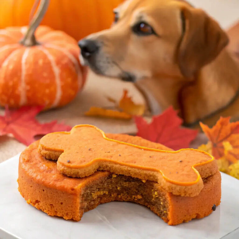 Homemade Pumpkin Dog Cake for a Seasonal Treat