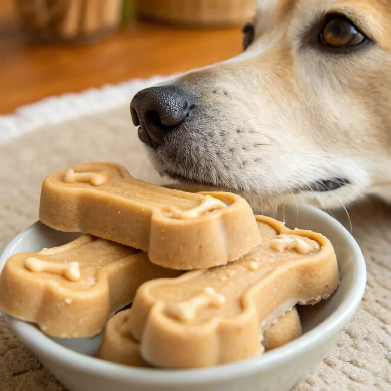 Peanut Butter and Yogurt Frozen Dog Treats Recipe